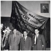 Kongres SAC w 1953 roku. Od lewej: Helmut Rüdiger, Bernando Merino orazFritz Linow